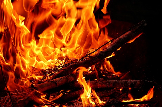 outdoor fireplace
