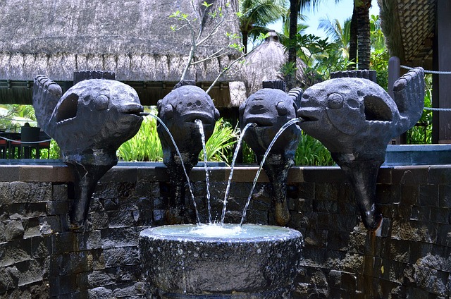 fountain, outdoor fountain