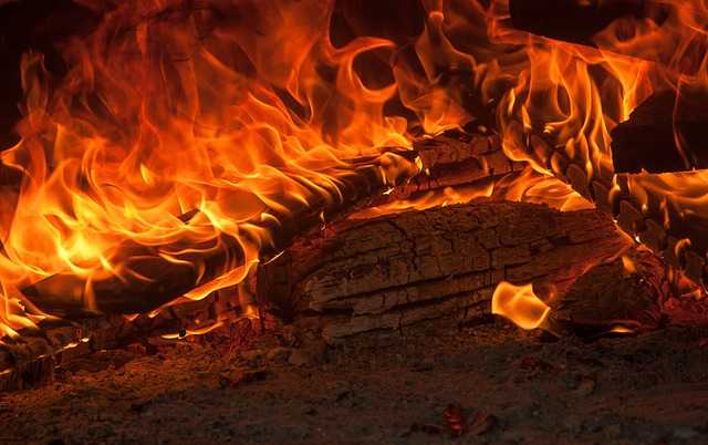 outdoor fireplace