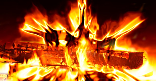 outdoor fireplace