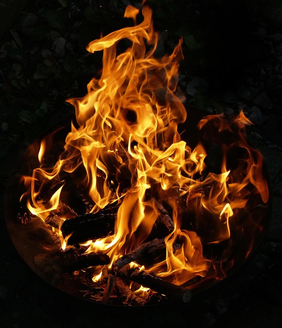 outdoor fireplace