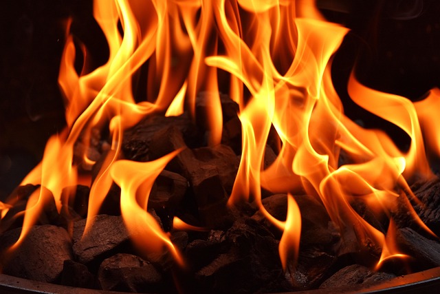 outdoor fireplace
