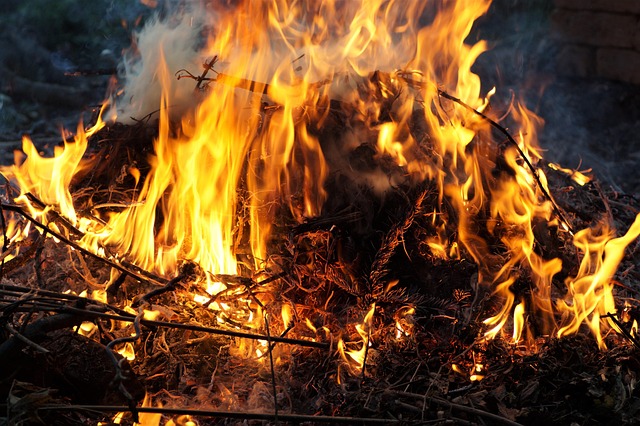 outdoor fireplace