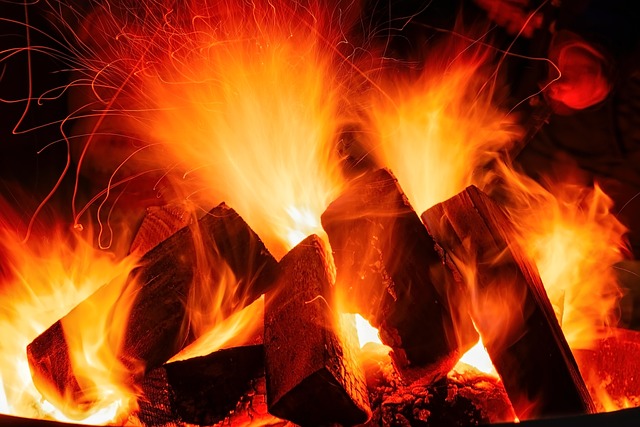 outdoor fireplace