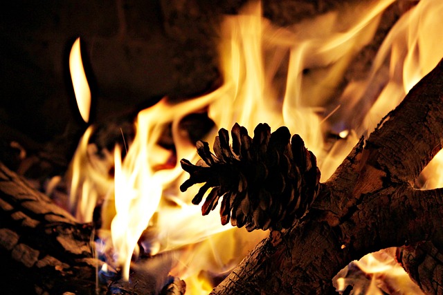 outdoor fireplace