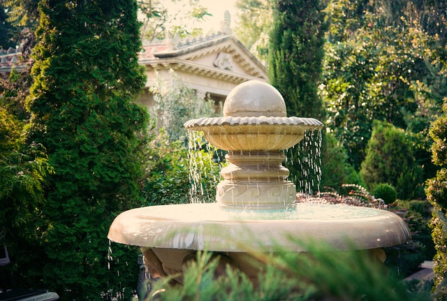 outdoor fountain, water feature