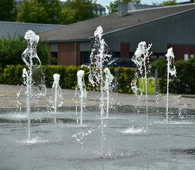 outdoor fountain, water feature