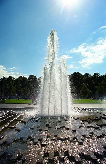 outdoor fountain, water feature