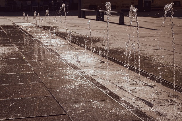 outdoor fountain, water feature