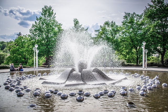fountain, outdoor fountain