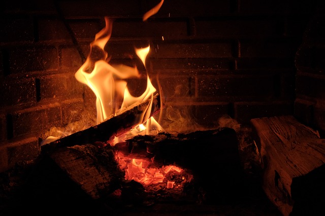 outdoor fireplace