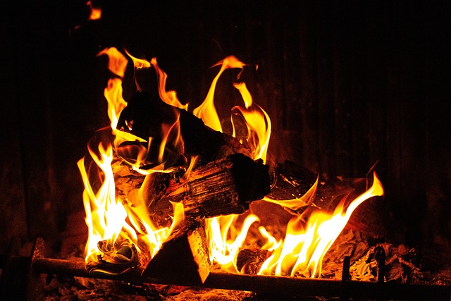 outdoor fireplace