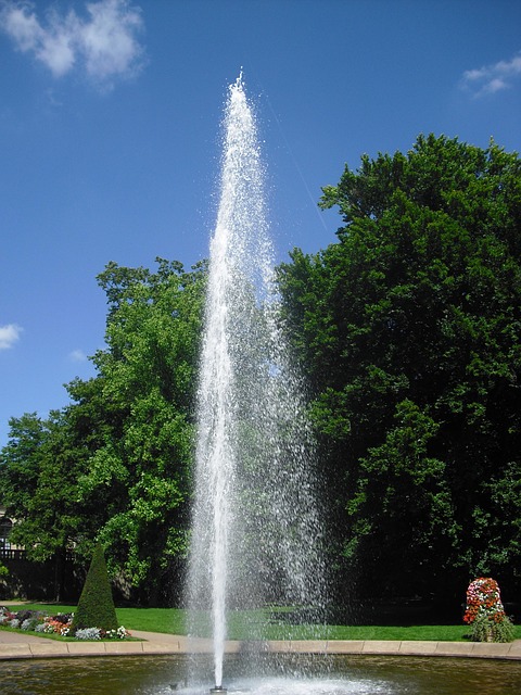 water feature, landscaping