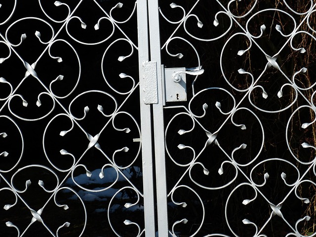 metal door, metal gate