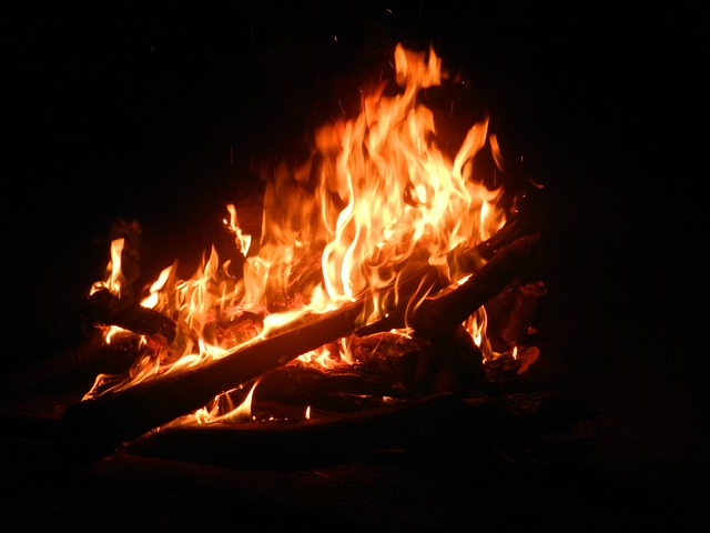 outdoor fireplace