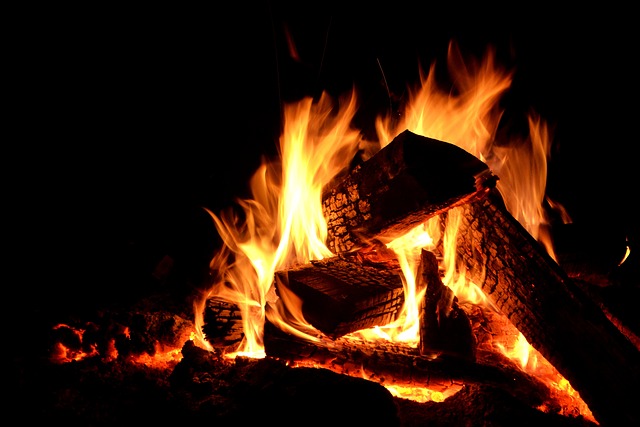 outdoor fireplace