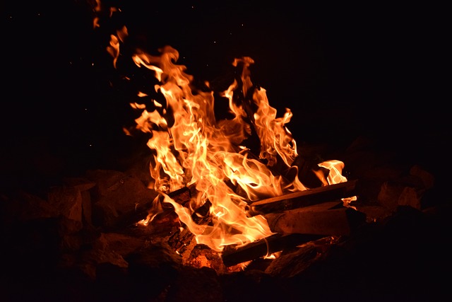 outdoor fireplace