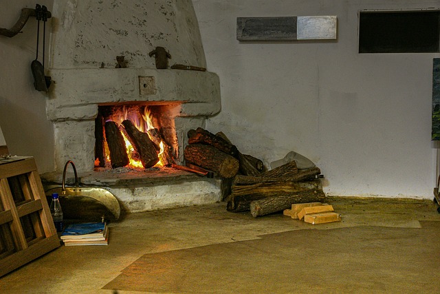 outdoor fireplace