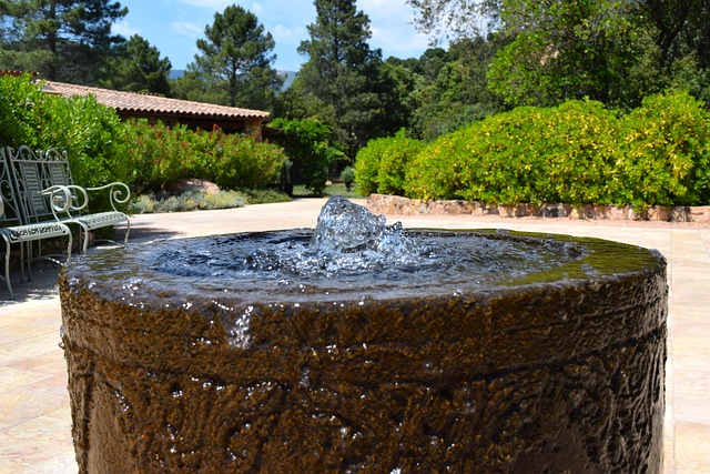 outdoor fountain, water feature