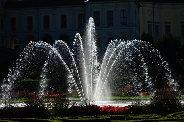 outdoor fountain, water feature