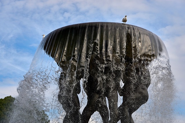 outdoor fountain, water feature