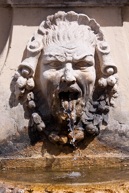 water feature, landscaping
