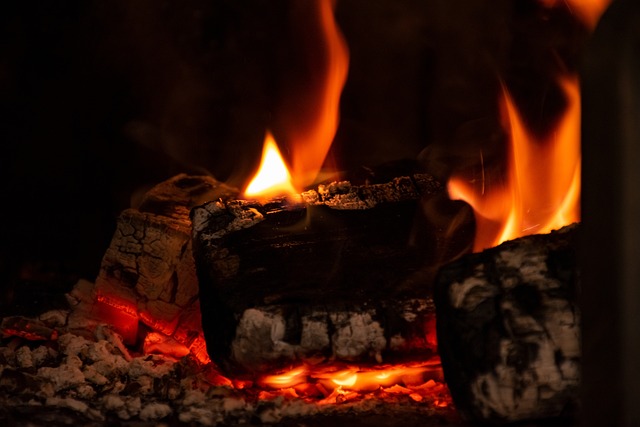 outdoor fireplace