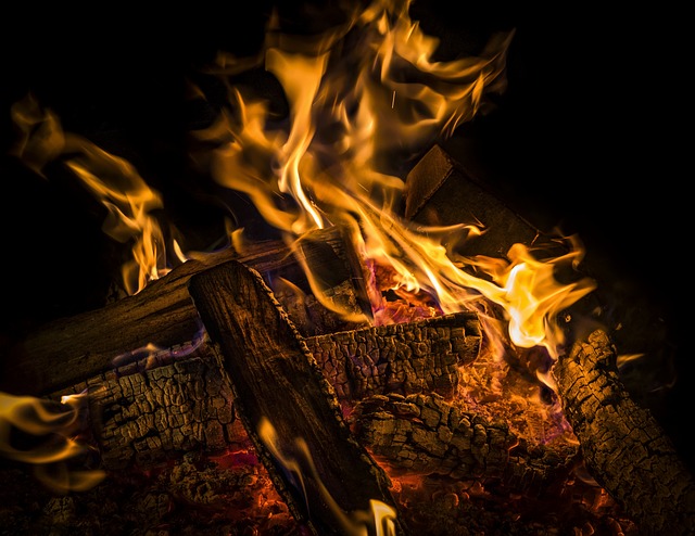 outdoor fireplace