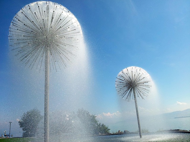 outdoor fountain, water feature