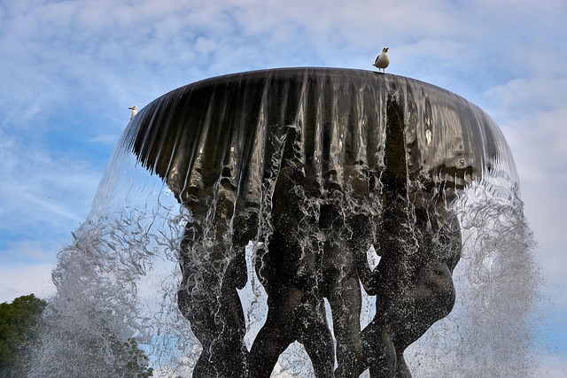 fountain, outdoor fountain