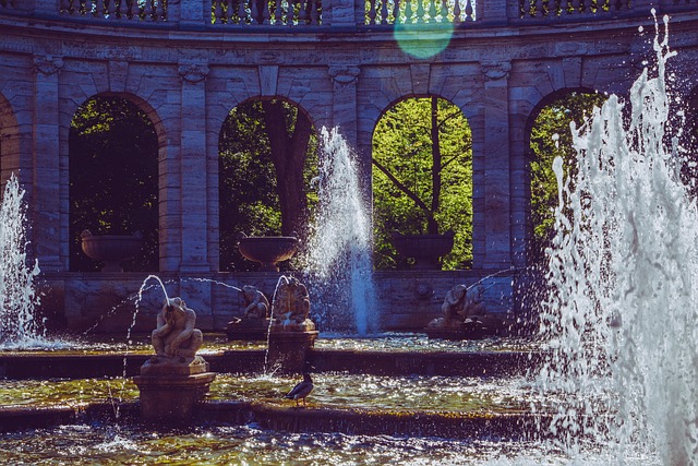 fountain, outdoor fountain