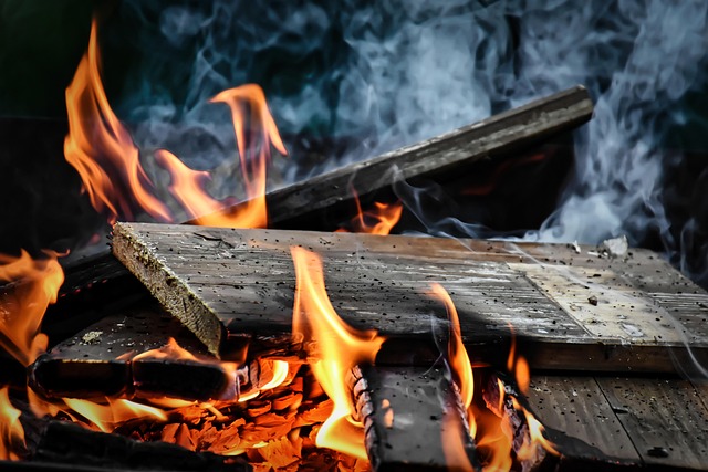 outdoor fireplace