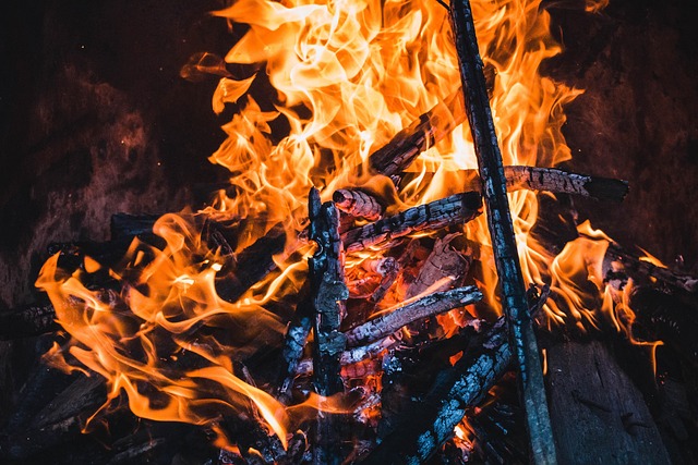 outdoor fireplace