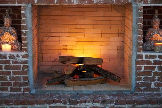 outdoor fireplace