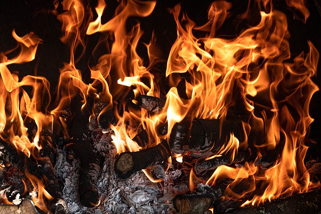 outdoor fireplace