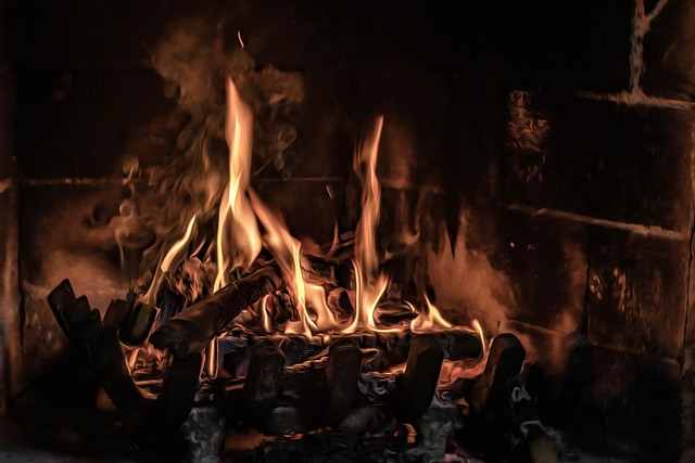 outdoor fireplace