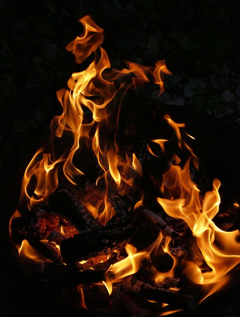 outdoor fireplace