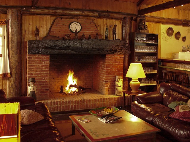 outdoor fireplace