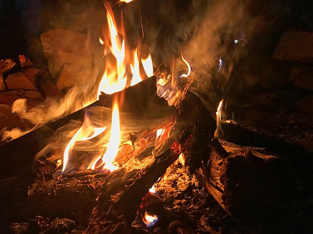 outdoor fireplace