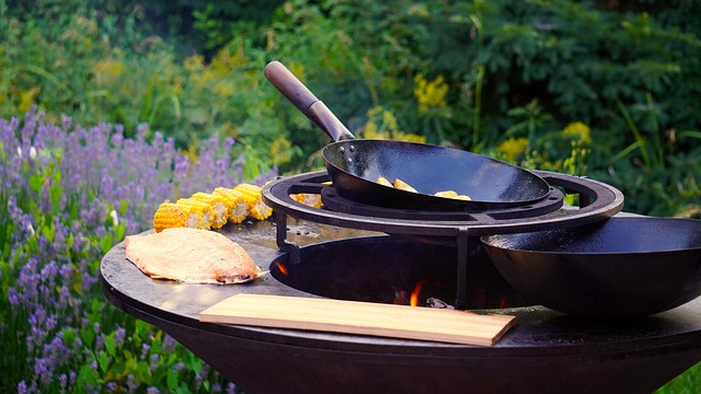 outdoor fireplace
