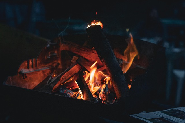 outdoor fireplace