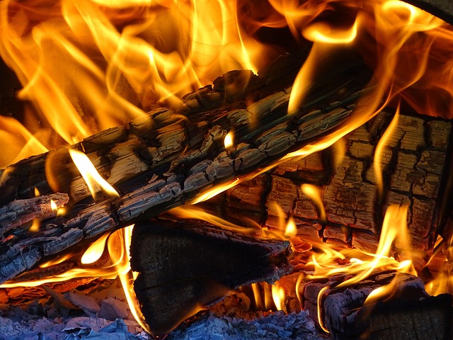 outdoor fireplace