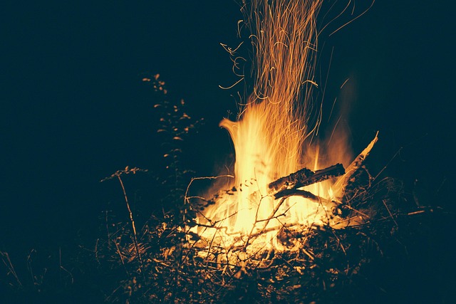 outdoor fireplace