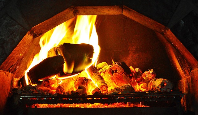 outdoor fireplace