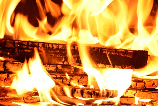outdoor fireplace