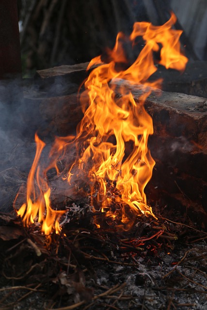outdoor fireplace