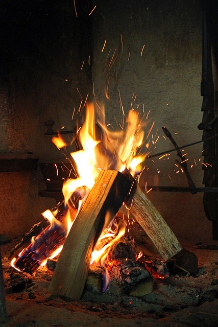 outdoor fireplace