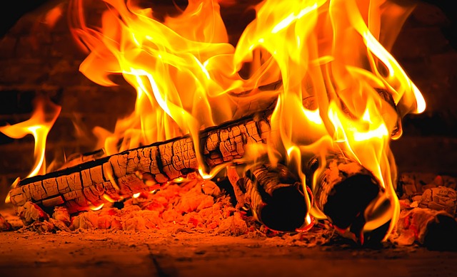 outdoor fireplace