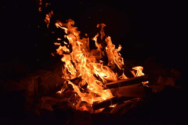 outdoor fireplace