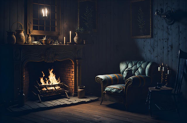 outdoor fireplace